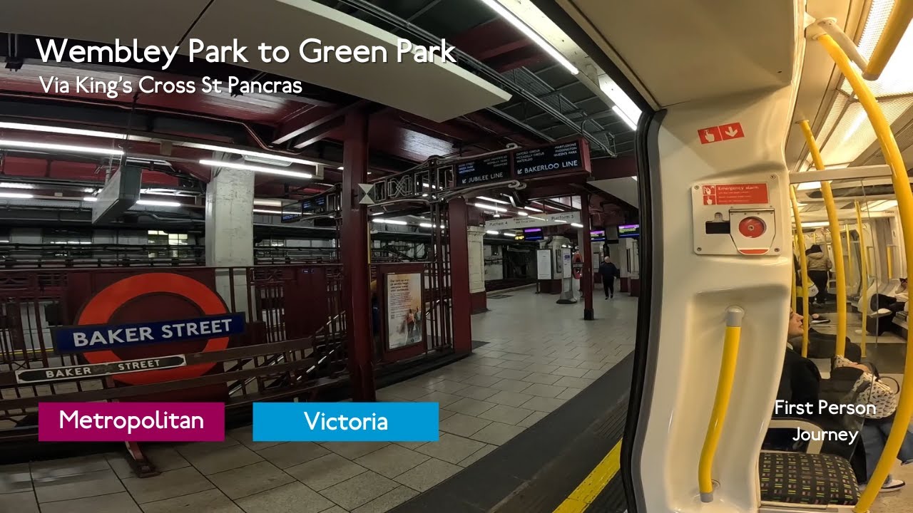 London Underground First Person Journey: Wembley Park to Green Park via King's Cross St Pancras