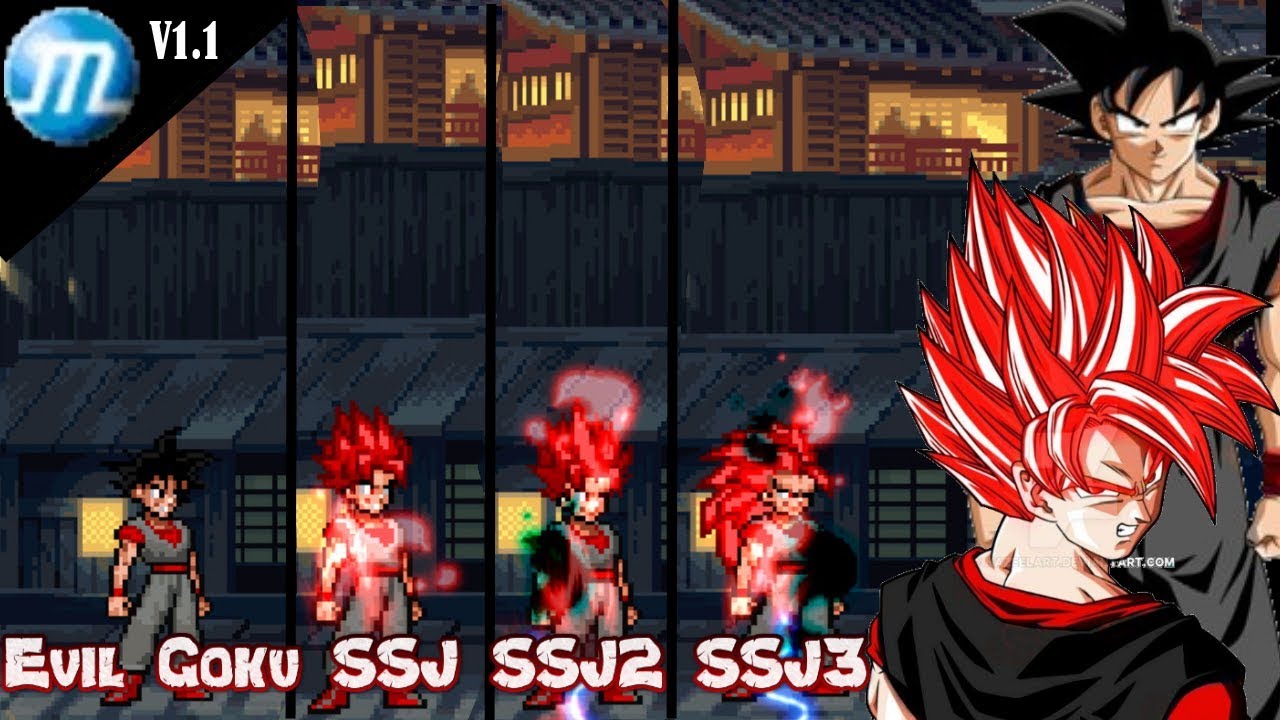 Evil Goku Base ,SSJ ,SSJ2, SSJ3 / Thánh Phê / M.U.G.E.N