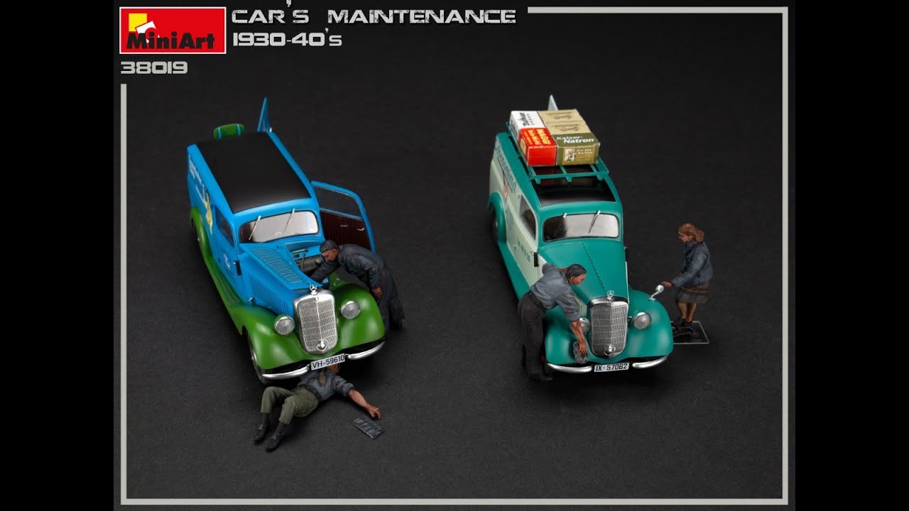 Miniart - Car Maintenance 1930 40s 1:35 Nr 38019 Quick Review