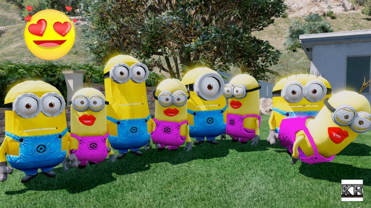 MINIONS GTA 5 REAL LIFE MOD#2 FIRST DATE WITH OUR GIRLFRIENDS (GTA 5 Mods)