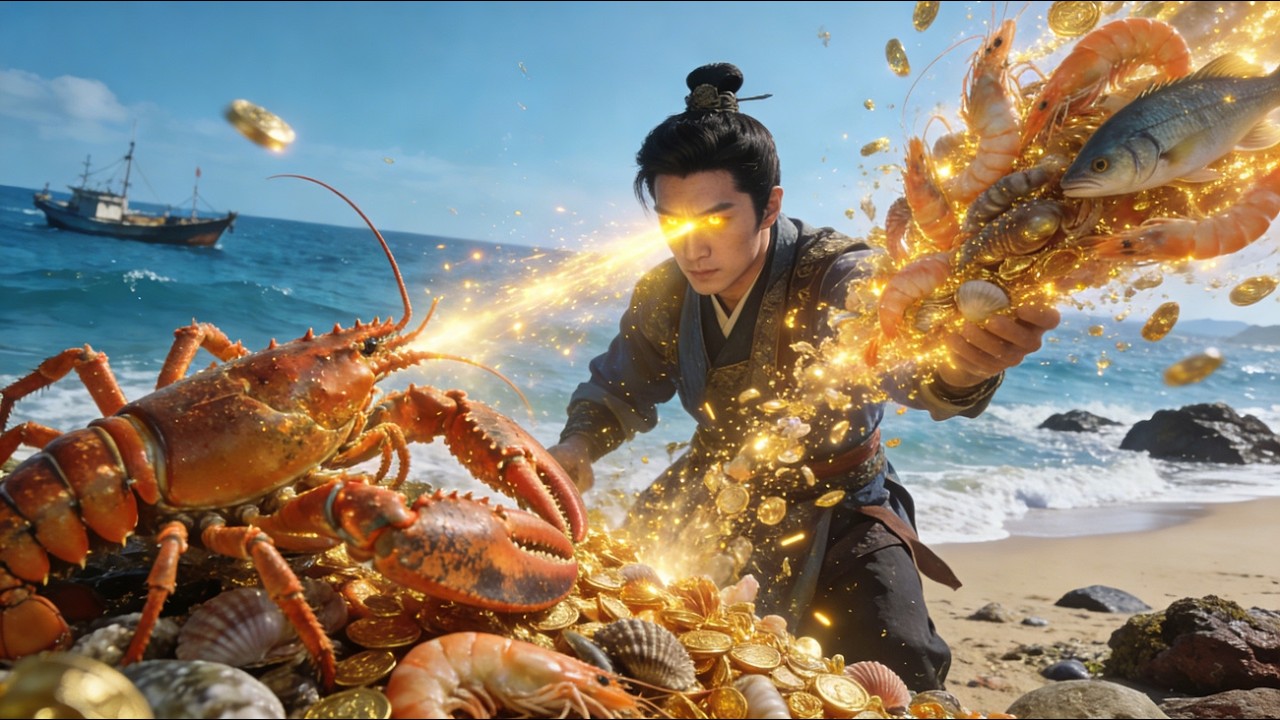 【完結】🔥一雙透視眼看透水下魚蝦、地形，他靠捕魚撈寶瘋狂賺錢，從吃不上飯直奔暴富路！