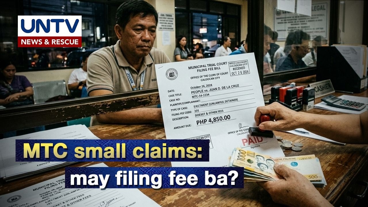 Small claims sa MTC: May filing fee ba na dapat bayaran?