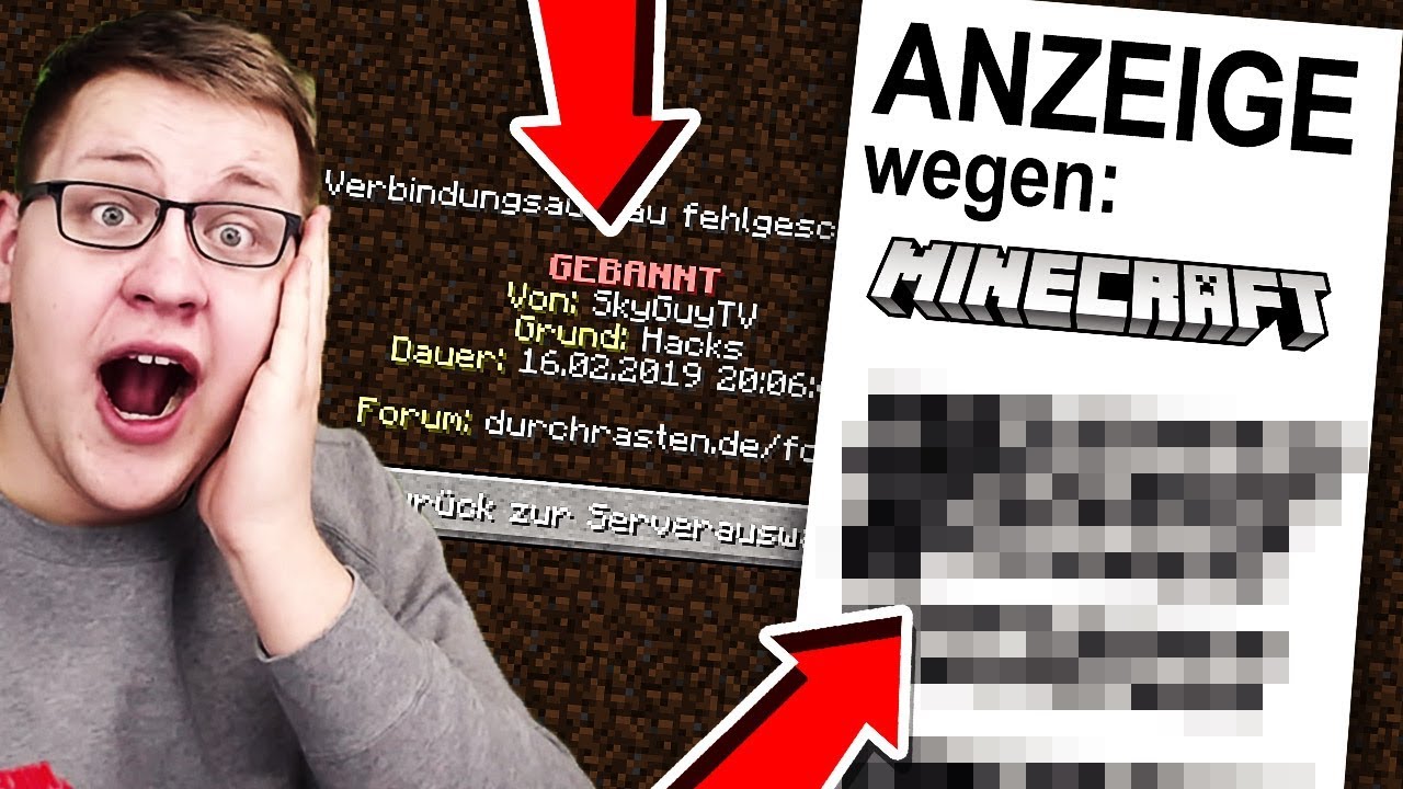 ANZEIGE wegen MINECRAFT BAN! 😂