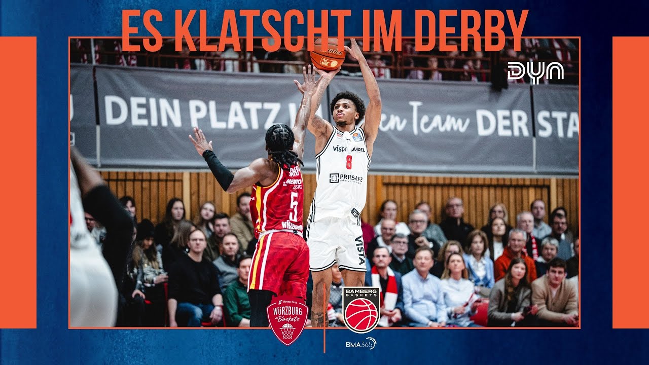 Highlights: Fitness First Würzburg Baskets - BMA365 Bamberg Baskets (Saison 2025/26 | Dyn Basketball