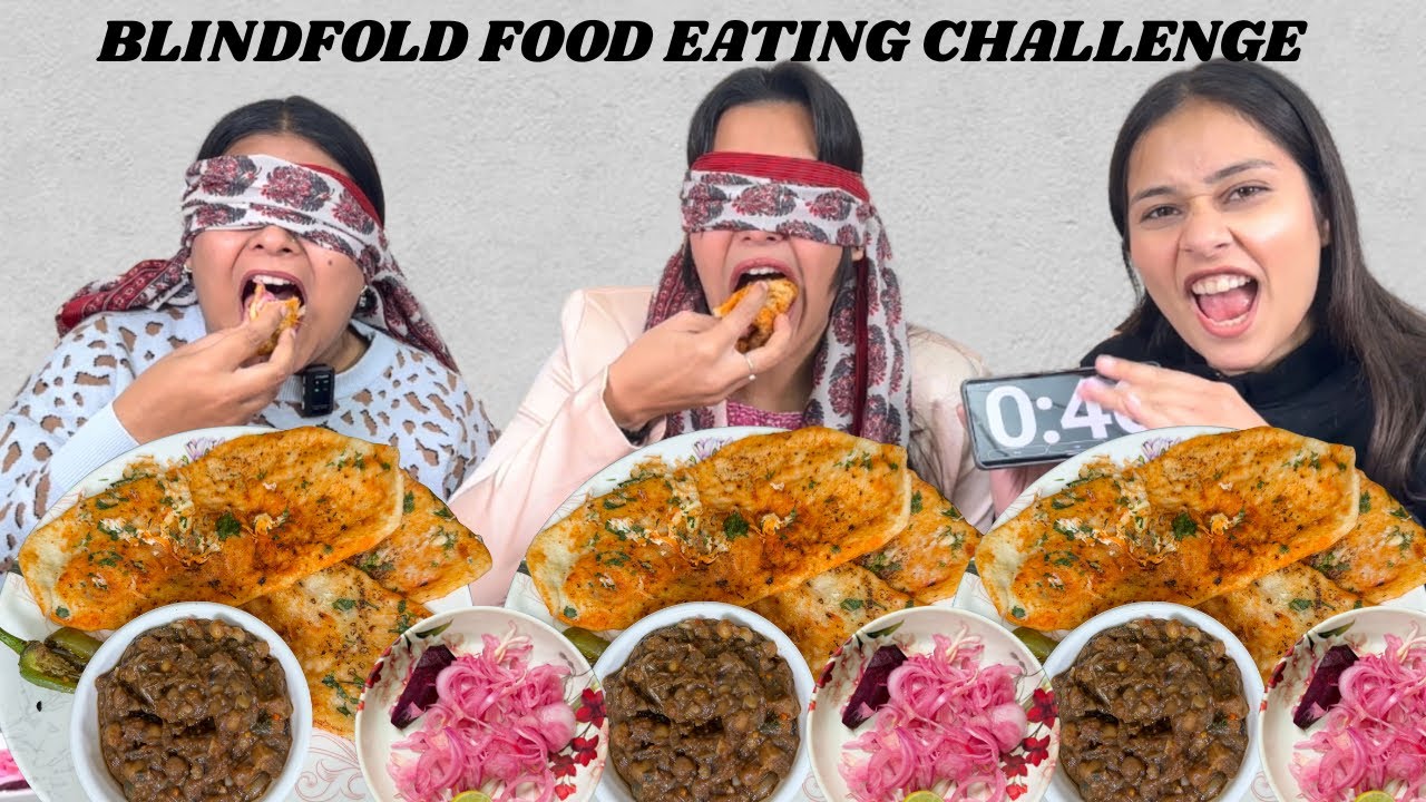 Blind Fold Food Eating Challenge|| Chole Kulche Eating Challenge…