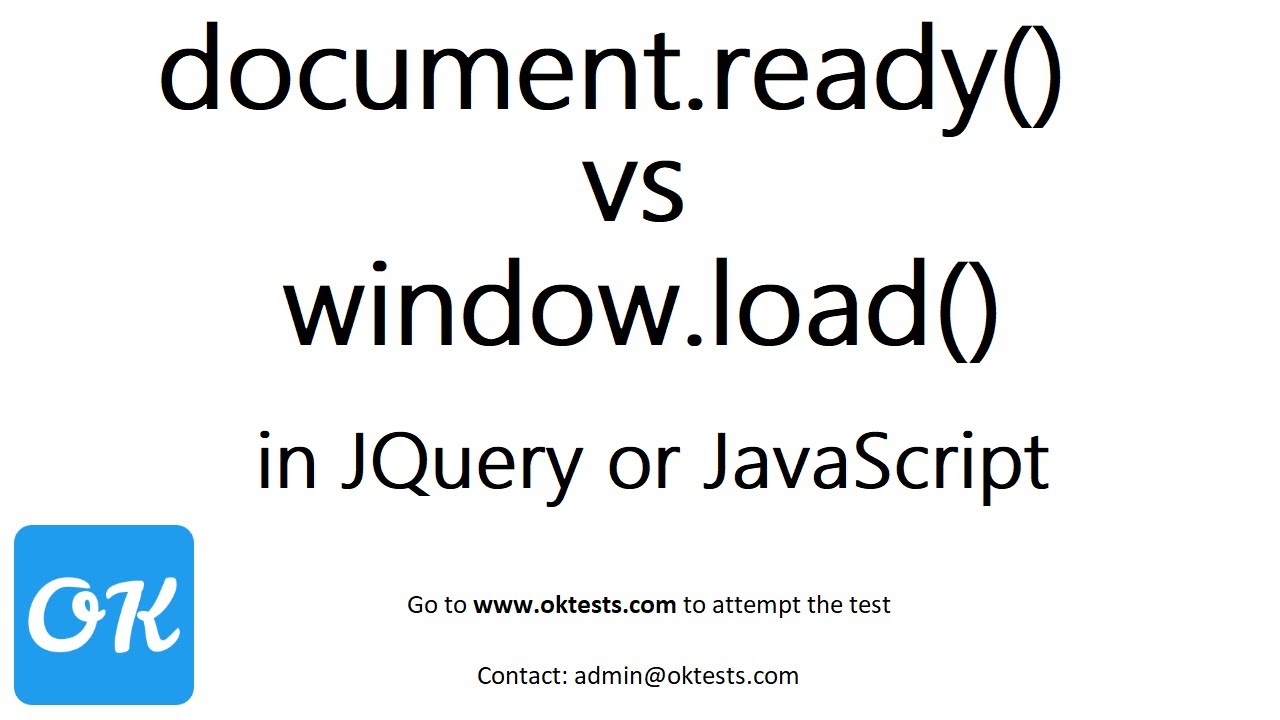 What is the difference between document.ready vs window.load events function in JQuery or JavaScript