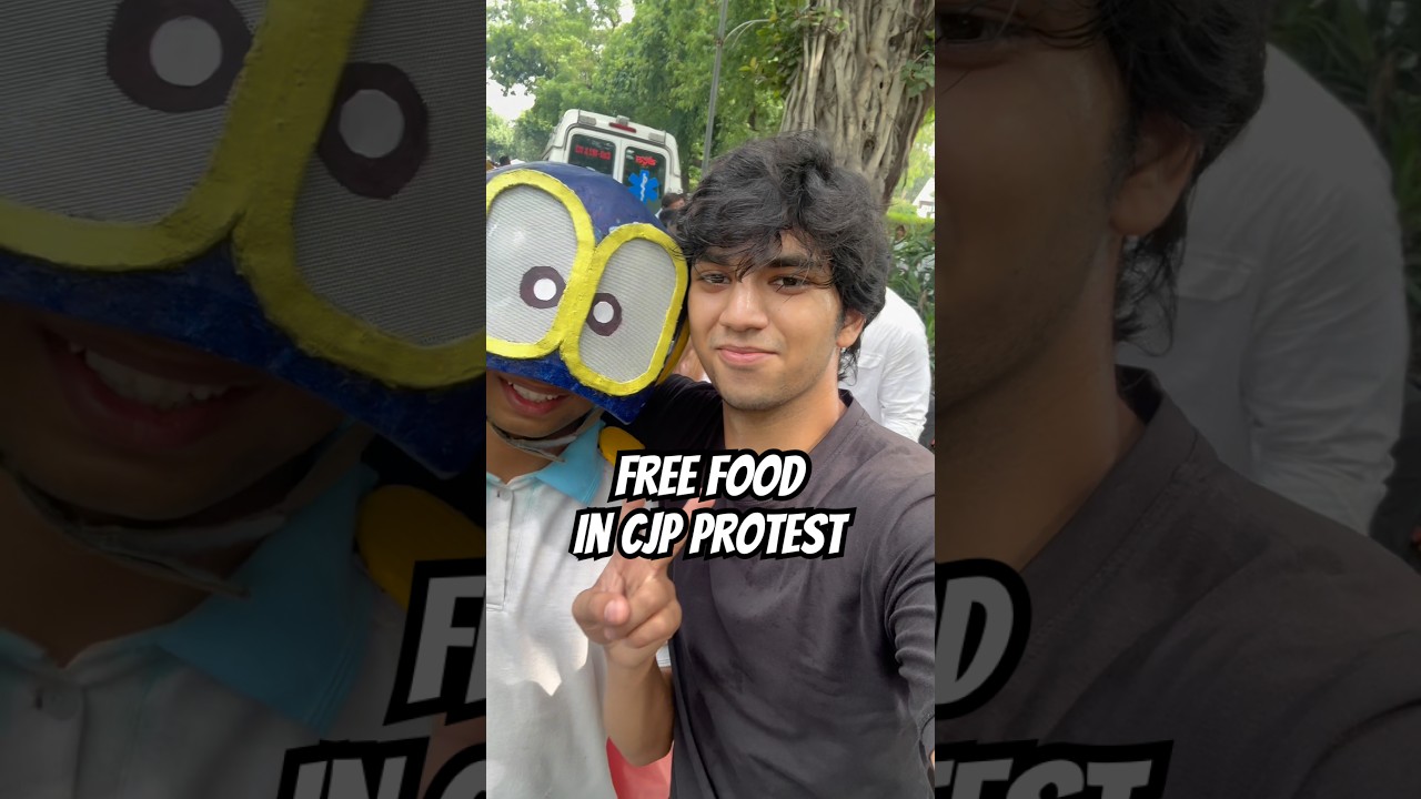 Free Food At CJP Protest😍#shorts #cjp #protest #bjp
