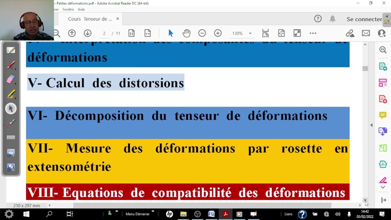 TENSEUR DE DEFORMATIONS : Petites déformations