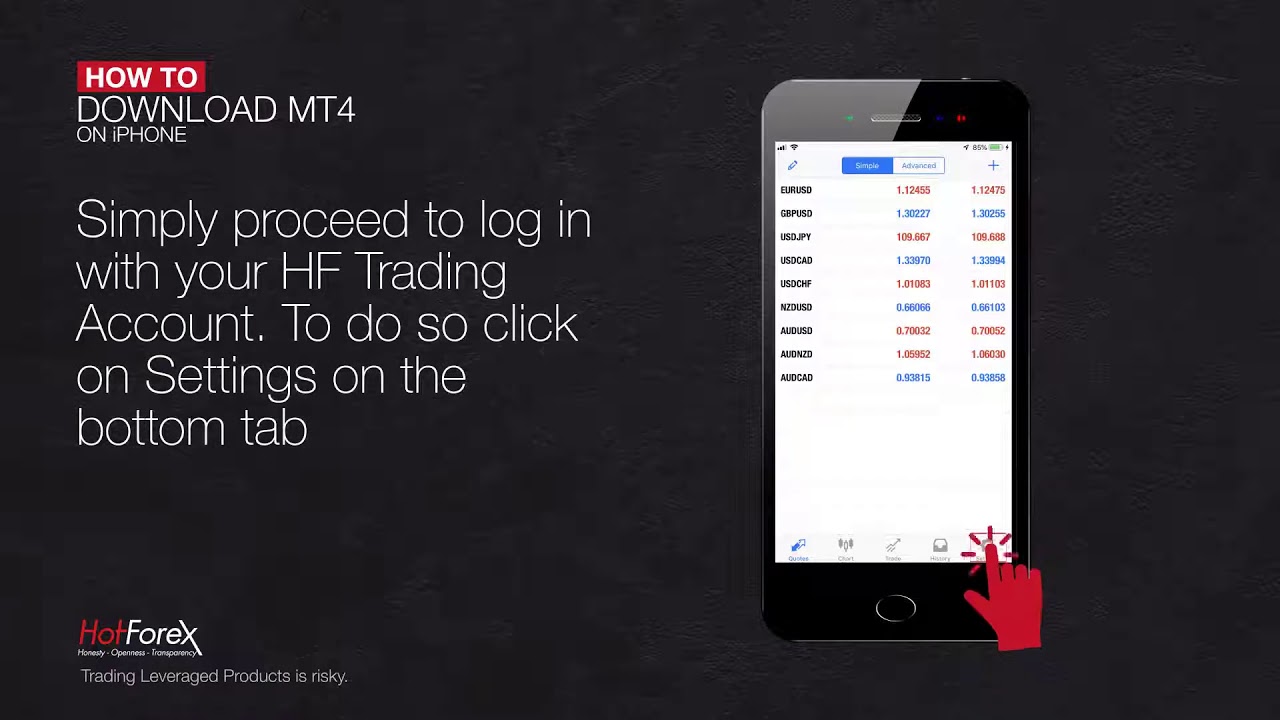 install Hotforex MT4 on Iphone