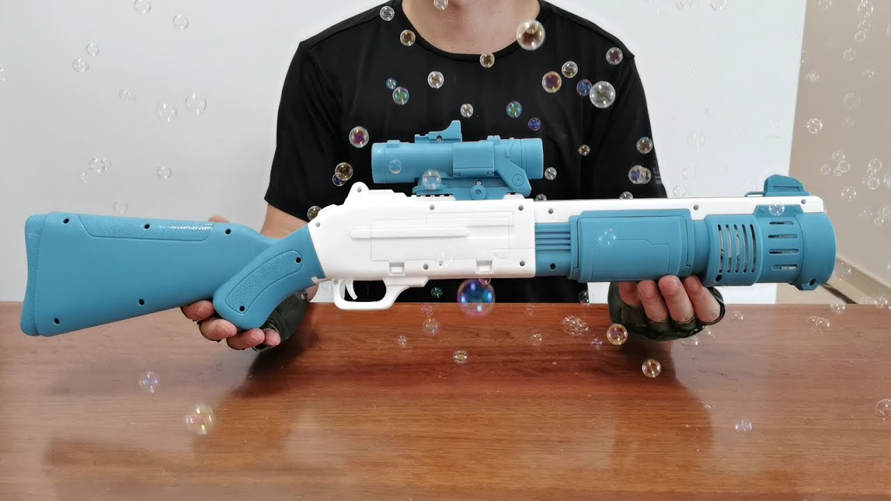 Automatic Bubble Shotgun Unboxing 2022 - Funny Bubble Gun Machine