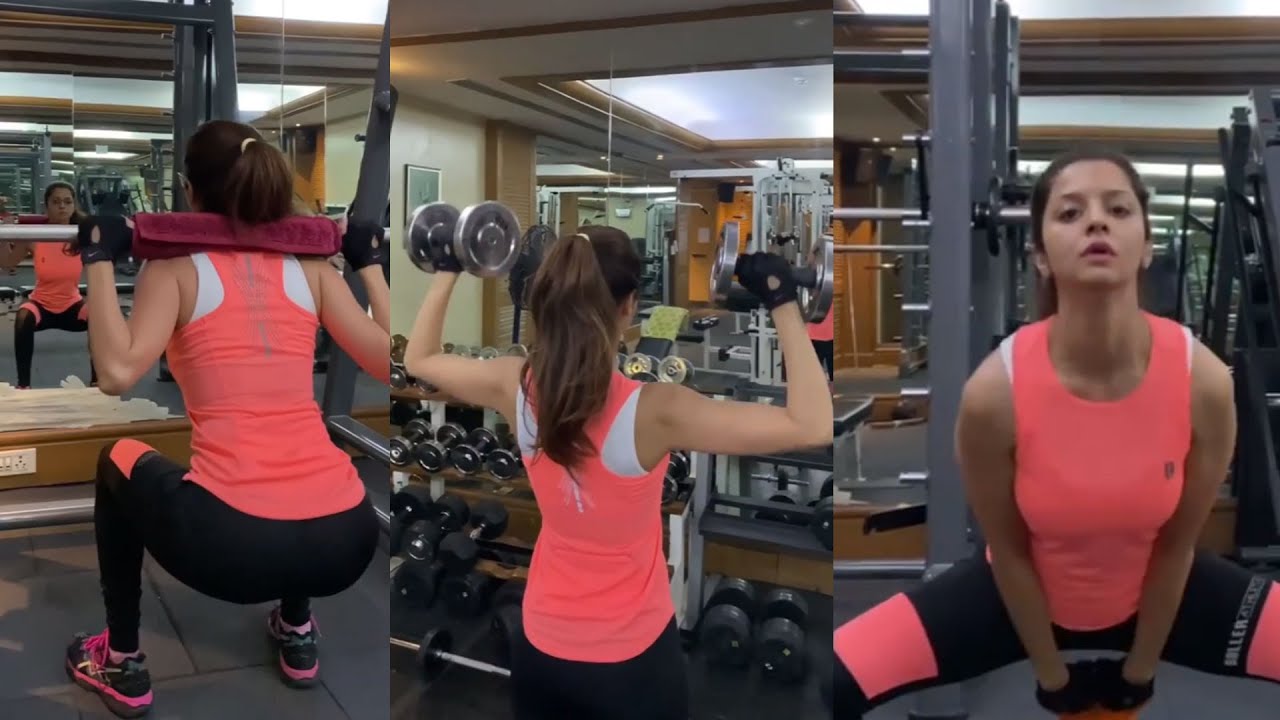Actress Vedhika Gym Workouts | Heroine Vedhika Gym Videos Latest | FilmJalsa