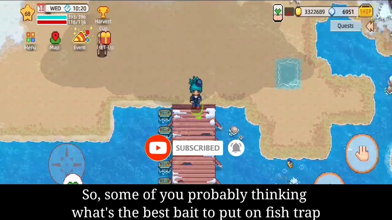 What is the Best Bait to use for Fish trap | Harvest Town