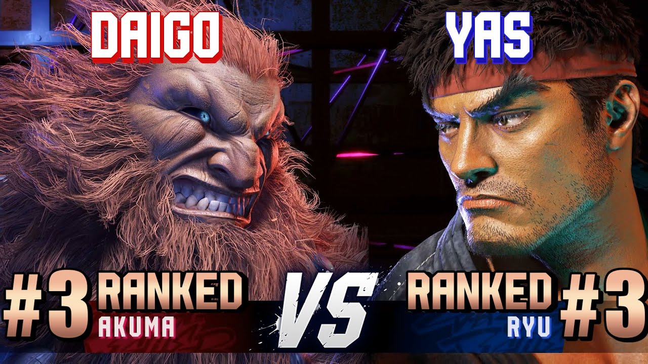 SF6 ▰ DAIGO (#3 Ranked Akuma) vs YAS (#3 Ranked Ryu) ▰ High Level Gameplay