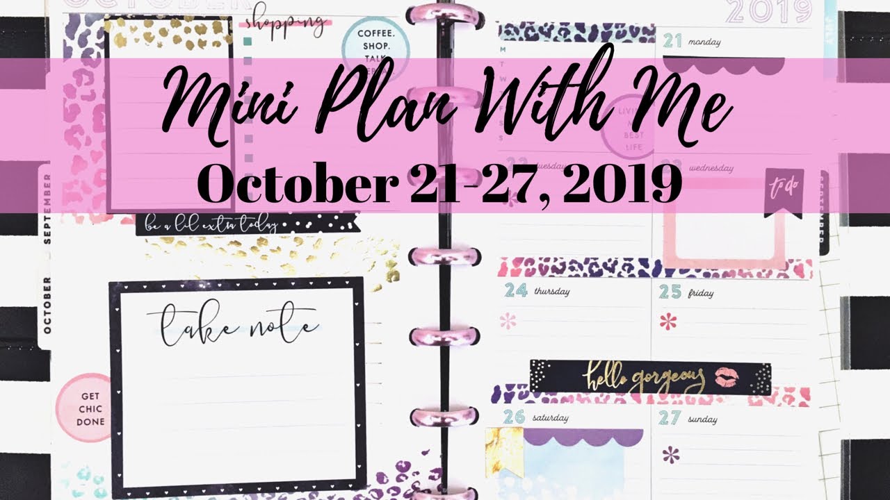Mini Plan With Me October 21-27, 2019