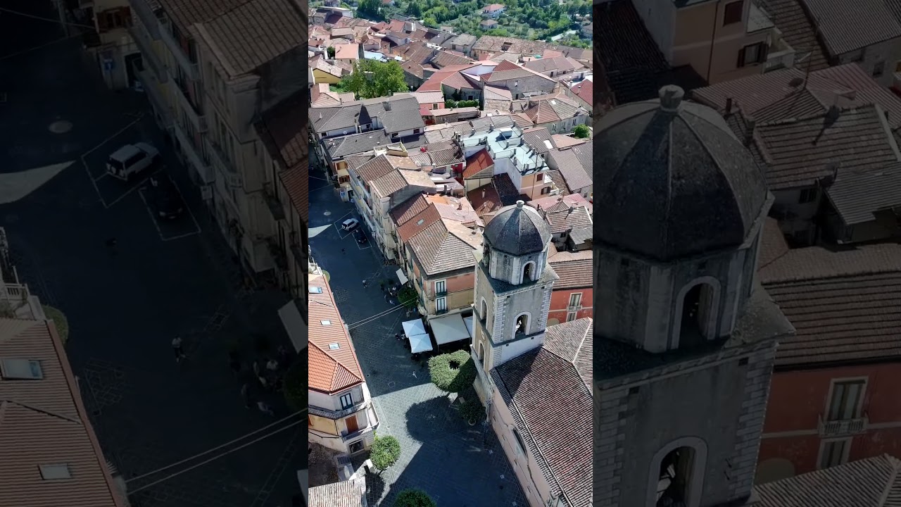Teggiano 🇮🇹 patrimonio de la humanidad UNESCO 2008#bellezzaitaliana #travel #italia #drone #perte