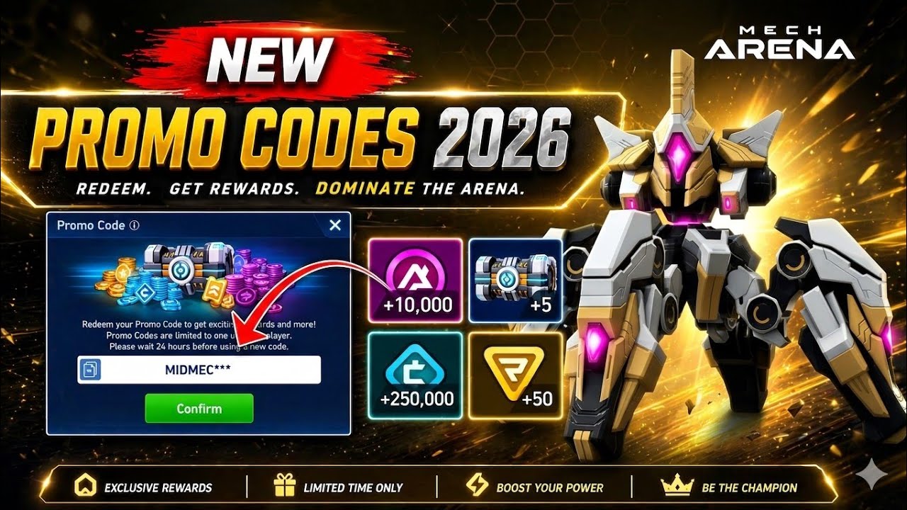 ⚠️ EXCLUSIVE ⚠️ MECH ARENA PROMO CODES 2026 JULY 🎁 FREE A-COINS, MECHS & GREAT REWARDS! ✅