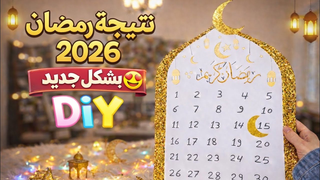 نتيجة رمضان 2026 بشكل جديد! سهلة وشكلها شيك جدًا😍| DIY ✅
