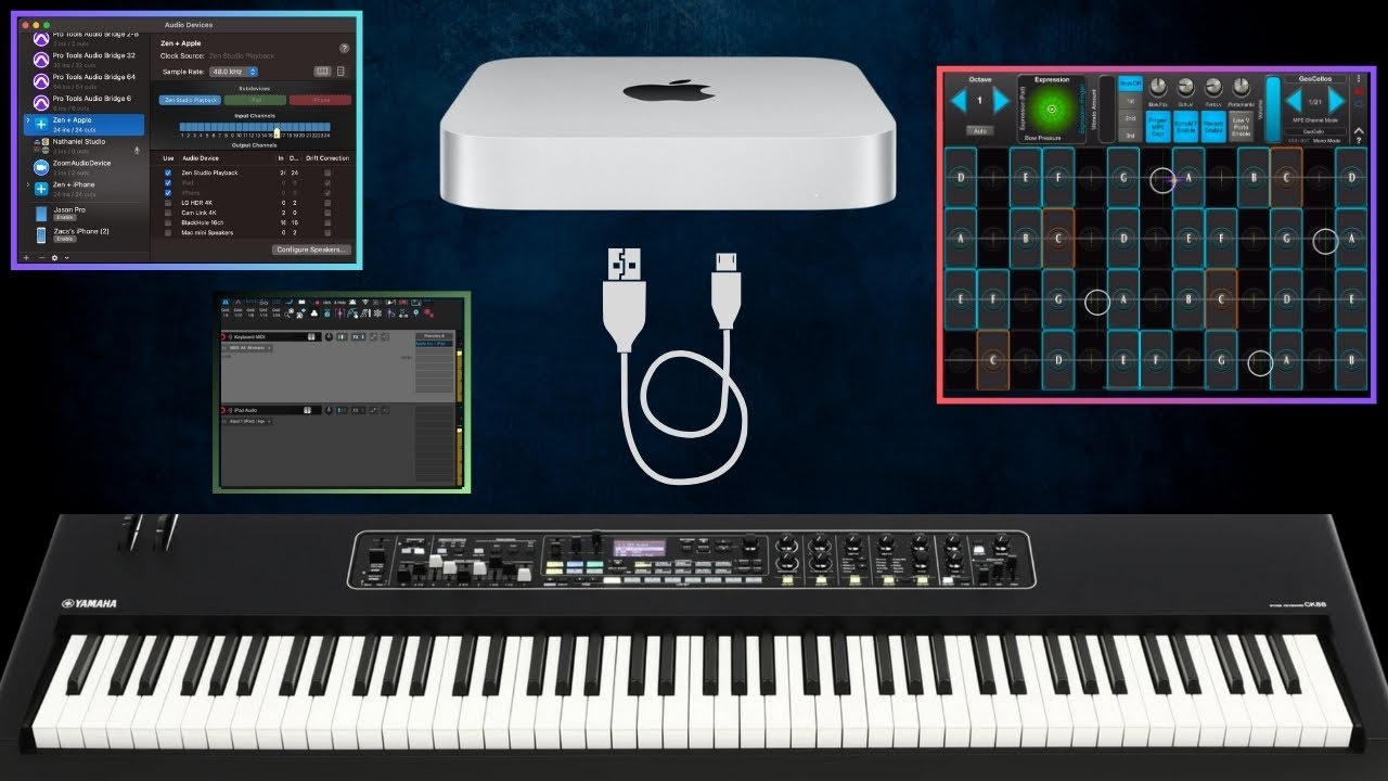 Как передавать аудио и MIDI между iPhone/iPad📱 и Mac 💻 без единого кабеля 🔌