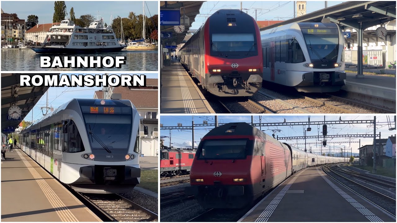 Züge und Fähren in Romanshorn | Trains and ferries in Romanshorn (2023)