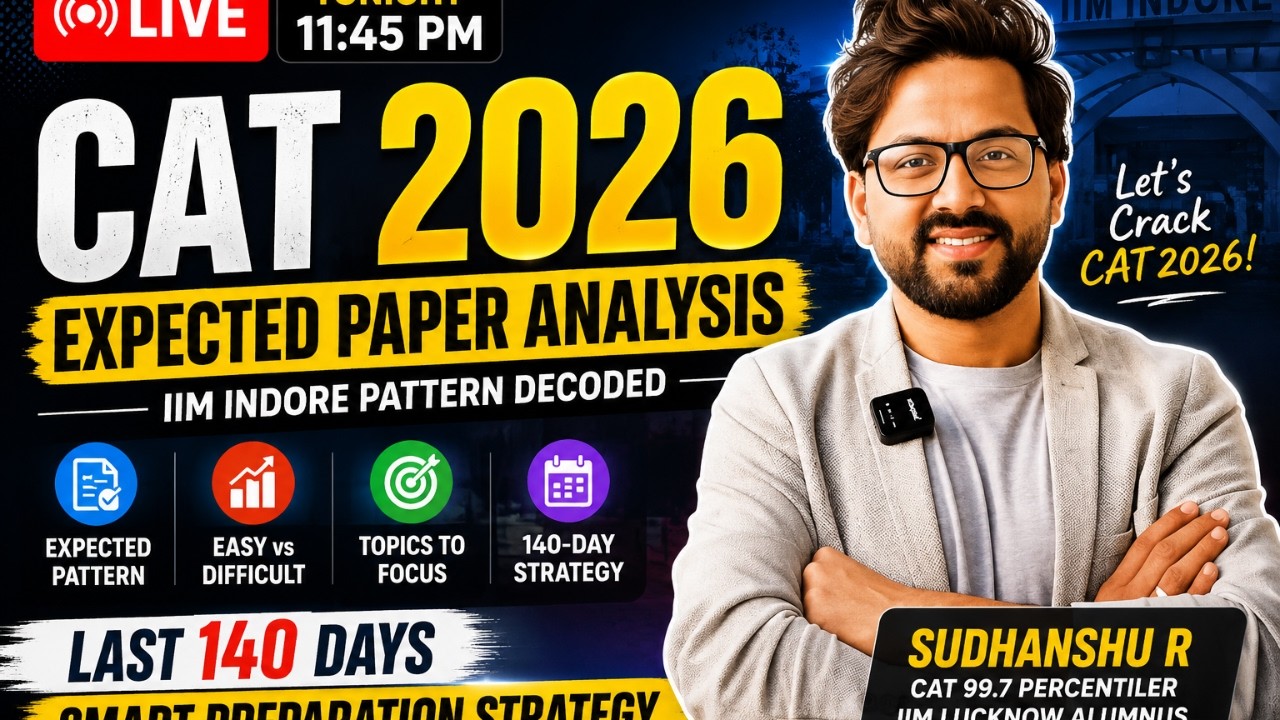 CAT 2026 Expected Paper Analysis | LIVE Tonight at 11:45 PM