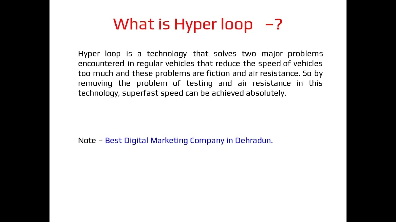 Hyperloop Technology | Hyperloop Technology in India | Future Technology | Elon Musk Hyperloop |