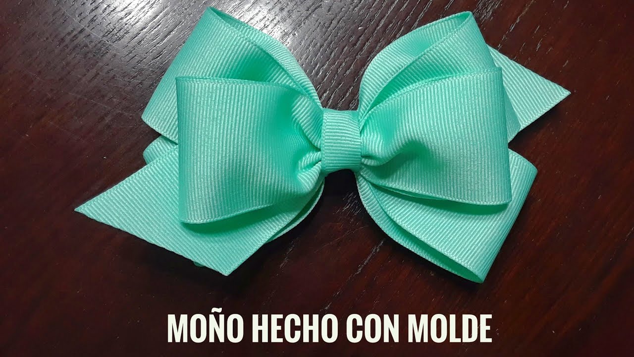 Moño de Listón hecho con molde, rápido y fácil de hacer | DIY Easy Ribbon Bow | Laço no Gabarito