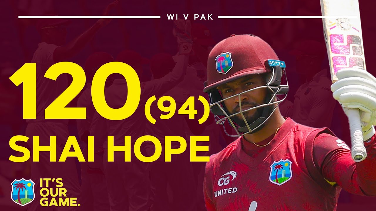 Captain's Innings 🫡 Shai Hope Hits ODI Century | West Indies v Pakistan 3rd ODI