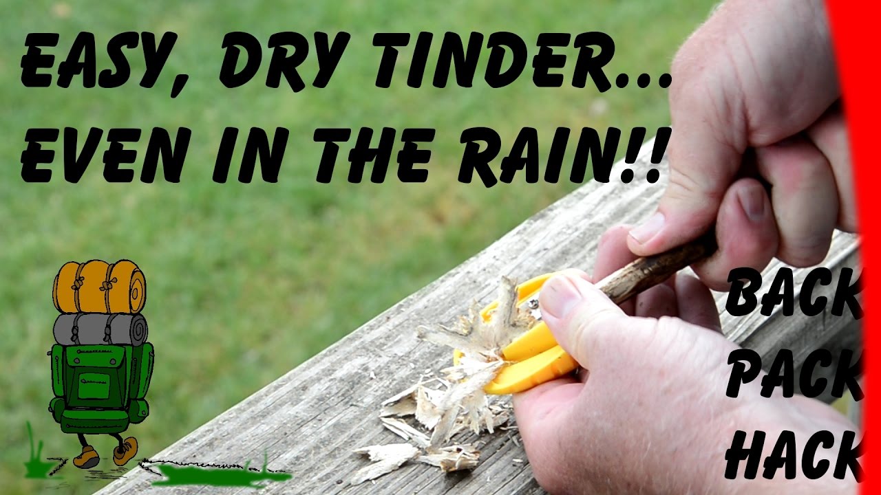 Easy, Dry Tinder.... Even in the Rain