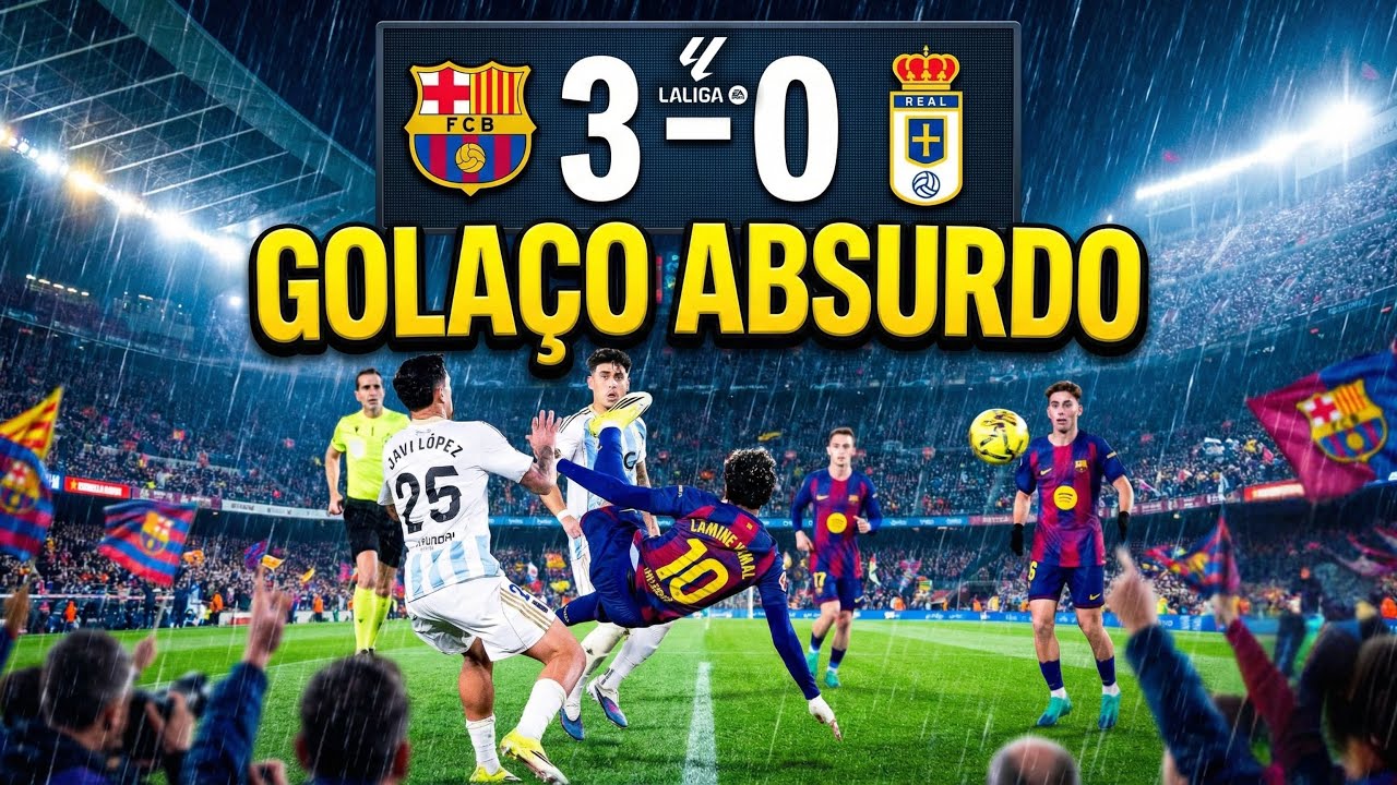 Lamine Yamal HUMILHA no Camp Nou! Barça 3x0 Oviedo + liderança de volta e foco total no Copenhagen
