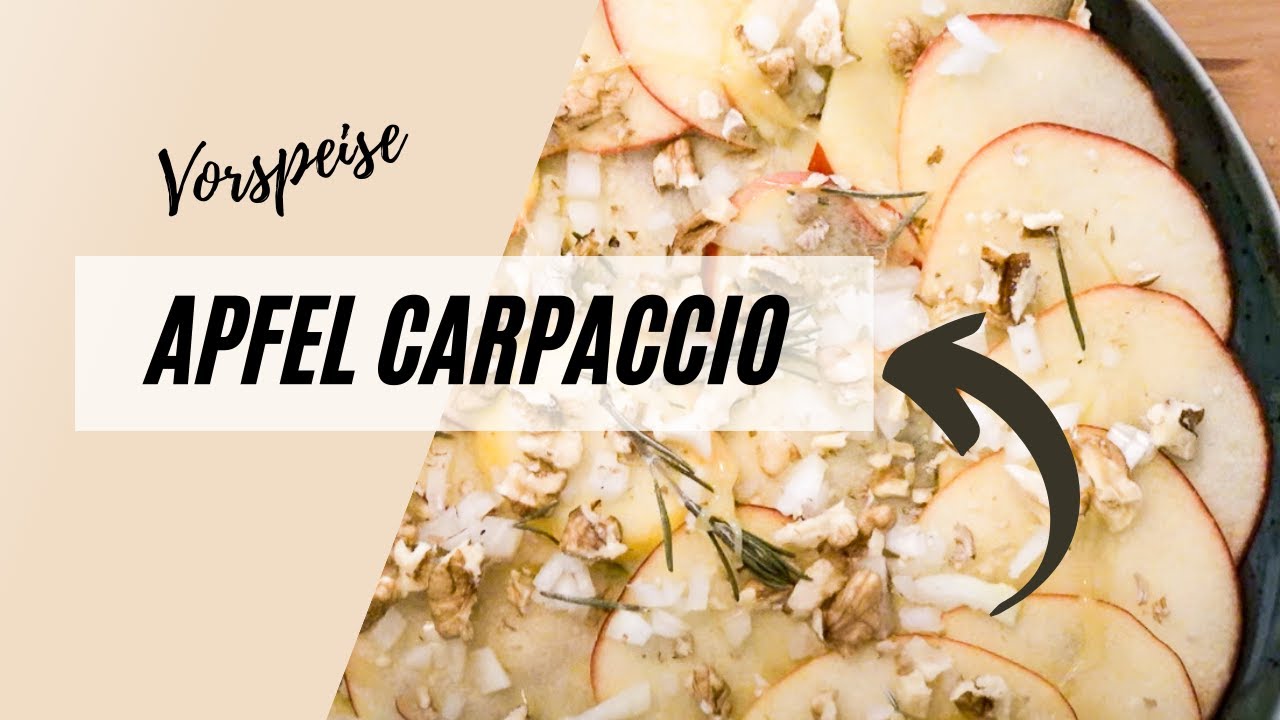 Apfel Carpaccio - leckeres Low Carb Rezept in unter 10 Minunten