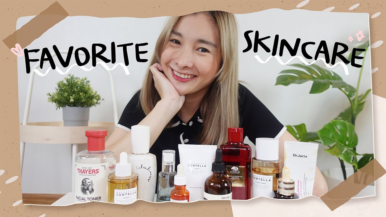 FAVORITE SKINCARE ใช้อะไรให้หน้าใสไร้สิว✨ใช้จริงแบบโนสปอน! | Mod Napapat