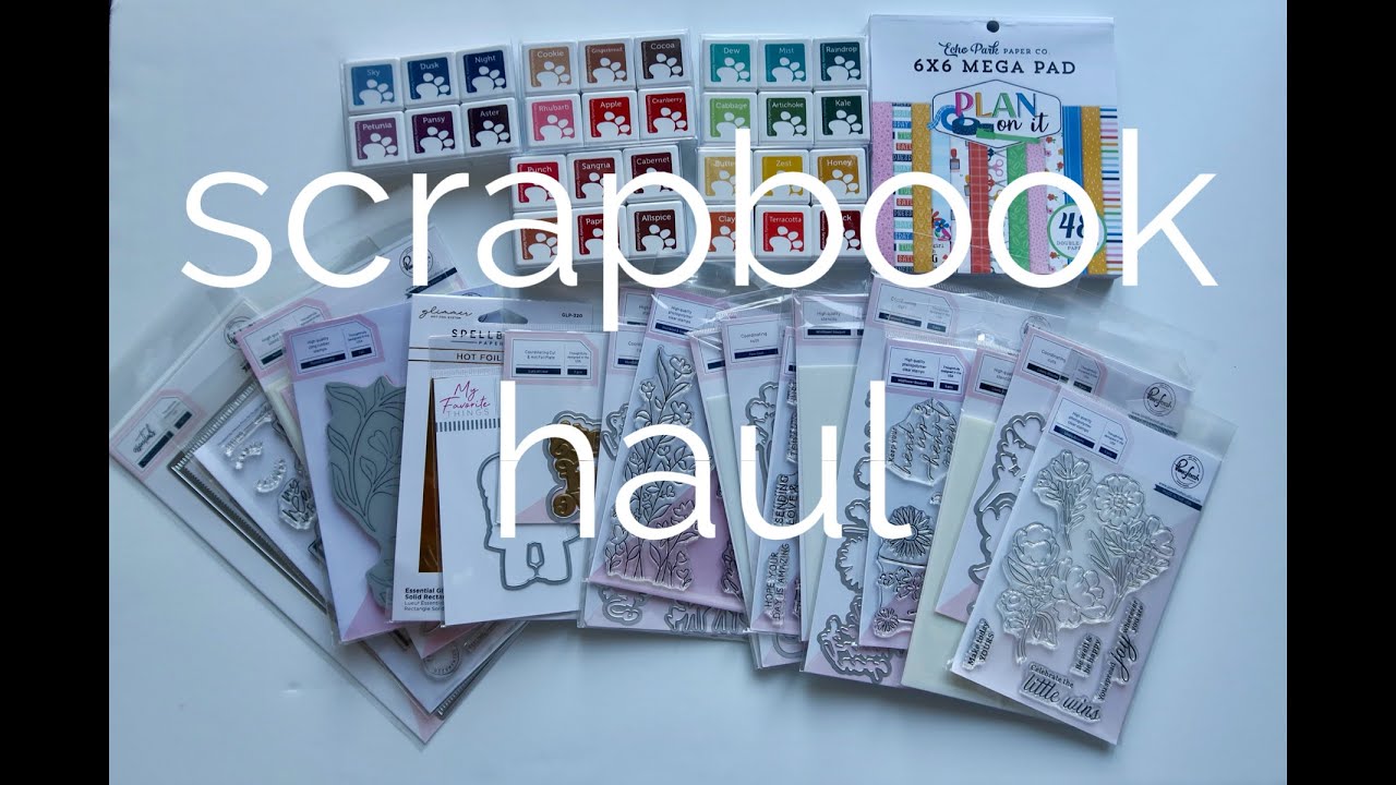 HUGE scrapbook haul... scrapbook.com, studio calico, ali edwards, simon says stamp & pinkfresh
