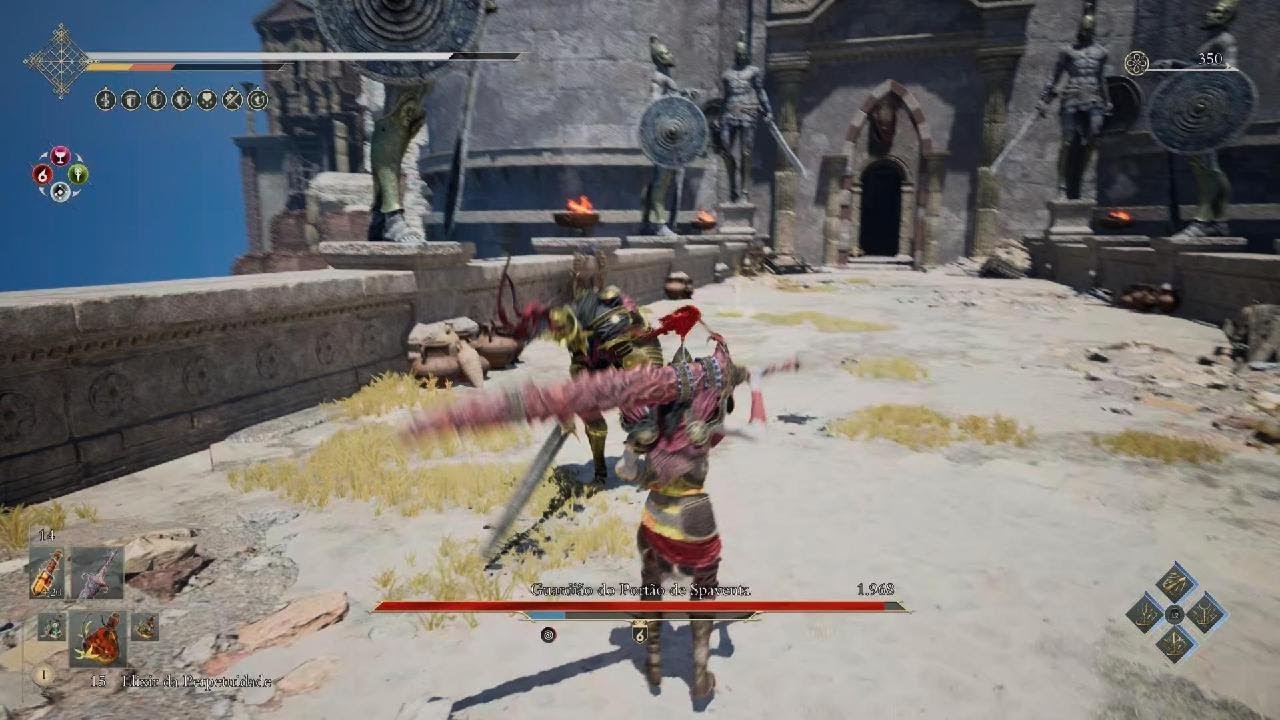 Enotria - Boss NG1 Guardiao do portão de Spaventa 4 com sua máscara