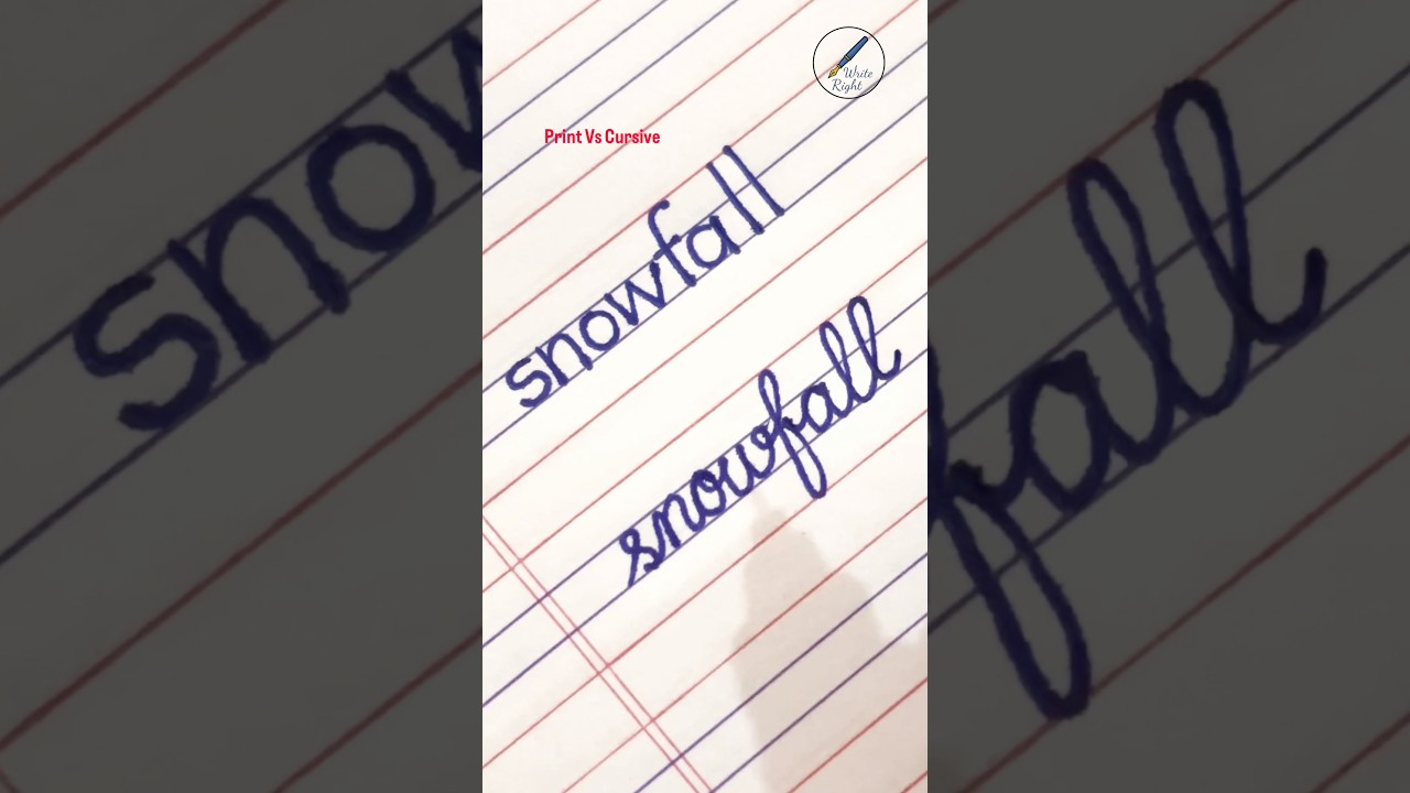 Snowfall in cursive 