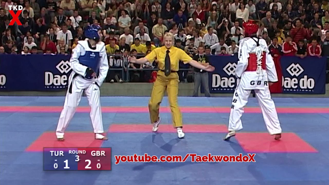 Tuba Abus (TUR) v Sarah Stevenson (GBR) Female Middle Weight Semi Final Taekwondo Euros 2006