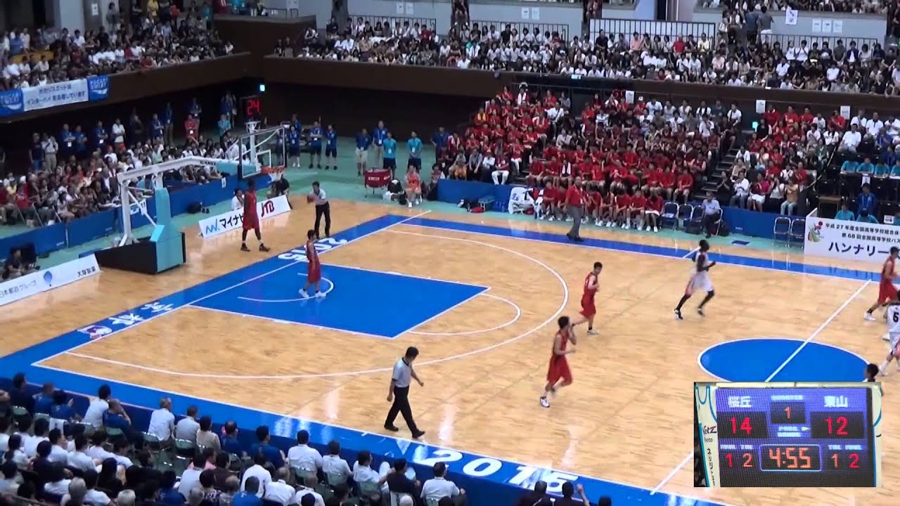 桜丘vs東山(1Q) 高校バスケ 2015 インターハイ準決勝