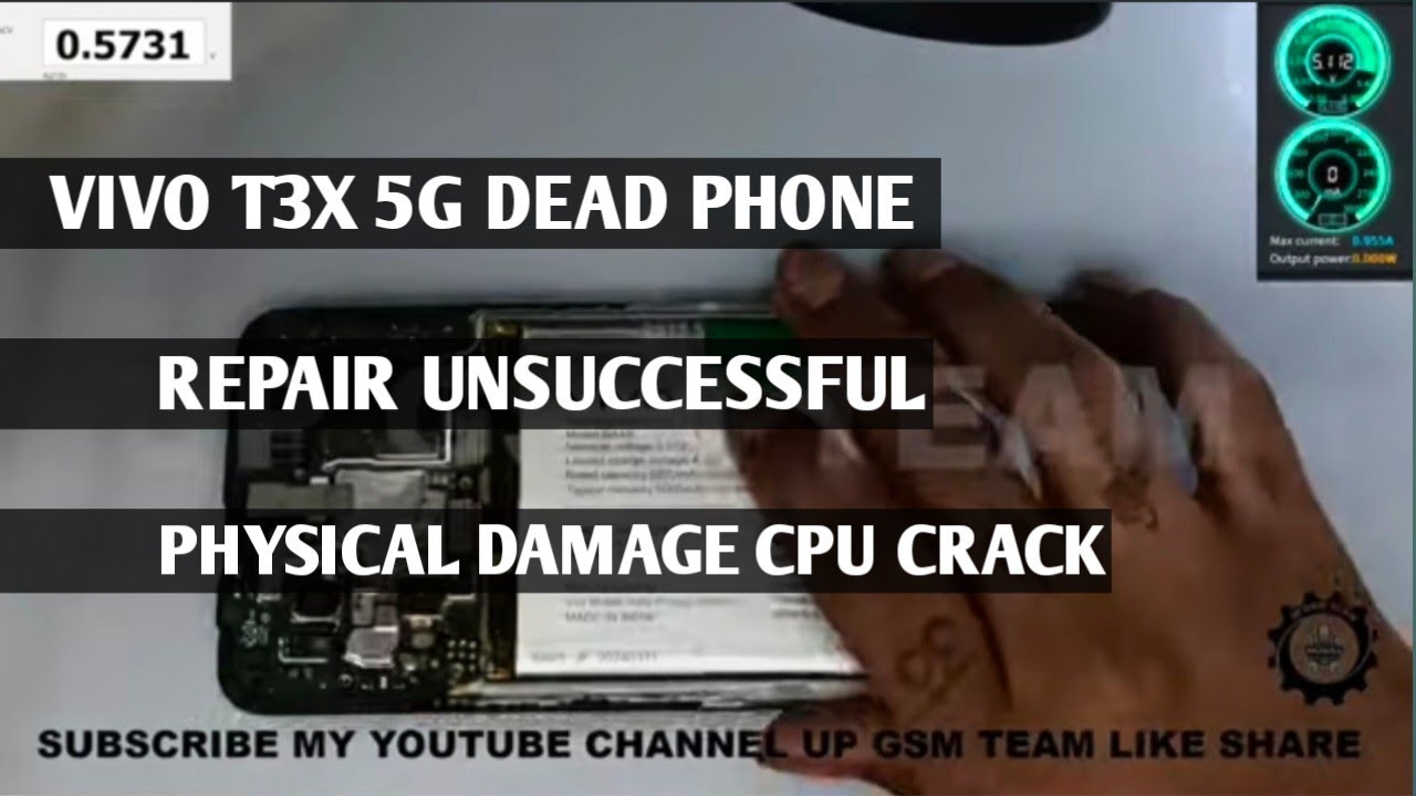 VIVO T3X DEAD PHONE REPAIR UNSUCCESSFUL PHYSICAL DAMAGE CPU CRACK @upgsmteam