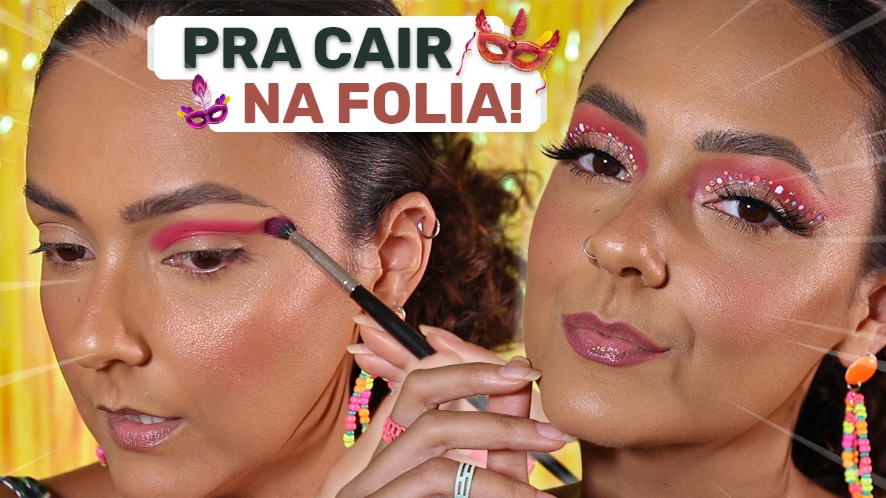 MAQUIAGEM CARNAVAL!! make fácil para arrasar na folia 🎭