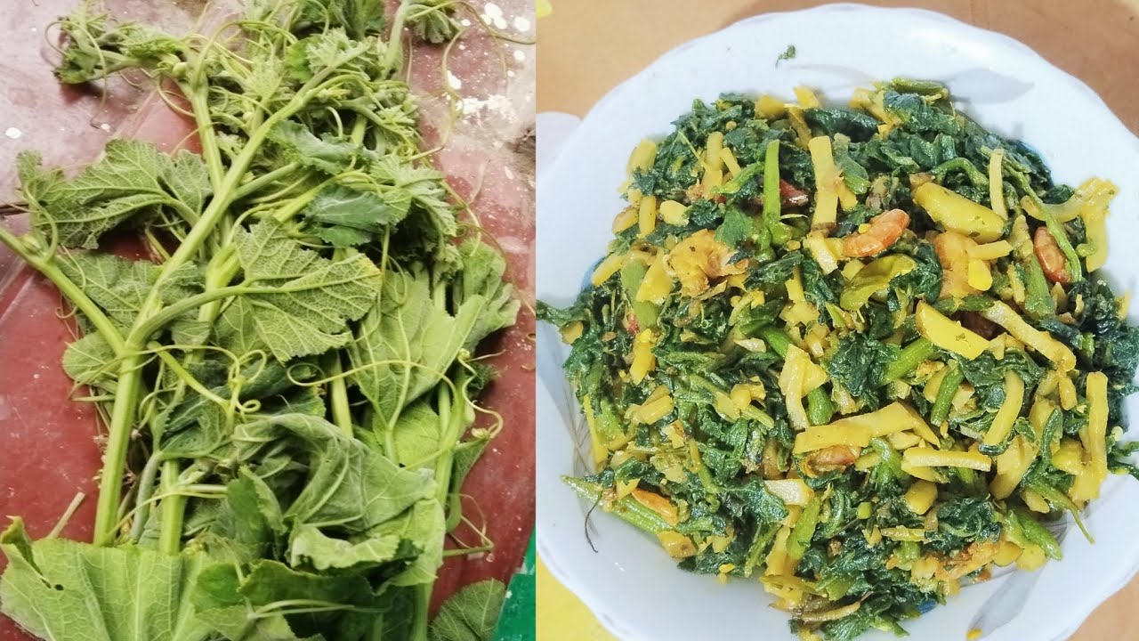 কুৃমড়া শাক এর এই রেসিপি খেলে আপনি ও কুমড়া শাক  এর ফ্যান হয়ে যাবেন  দেখে নিন অসাধারণ  শাক,চিংড়ি মাছ 