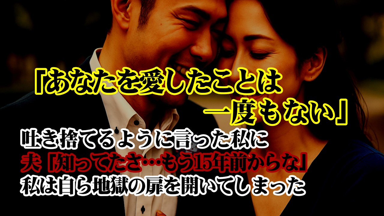 【離婚】「初めから嫌いだった。あなたのことを愛したことは一度もない」吐き捨てるように言った私に夫「知ってたさ…もう15年前からな」私は自分で地獄の扉を開いてしまった【シタ妻】