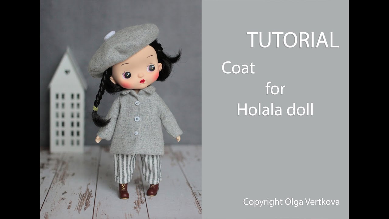 DIY Coat for Holala doll. Пальто для куклы Холала