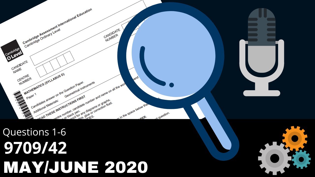 A Level Mechanics M1 May June 2020 9709/42
