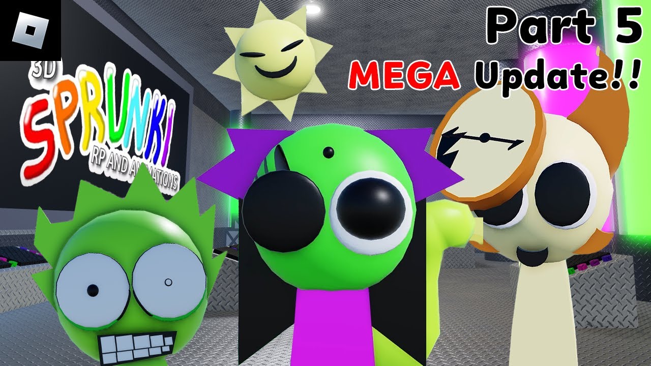 3D Sprunki RP And Animations [PART 5, Mega Update] : roblox mascot gameplay walkthrough