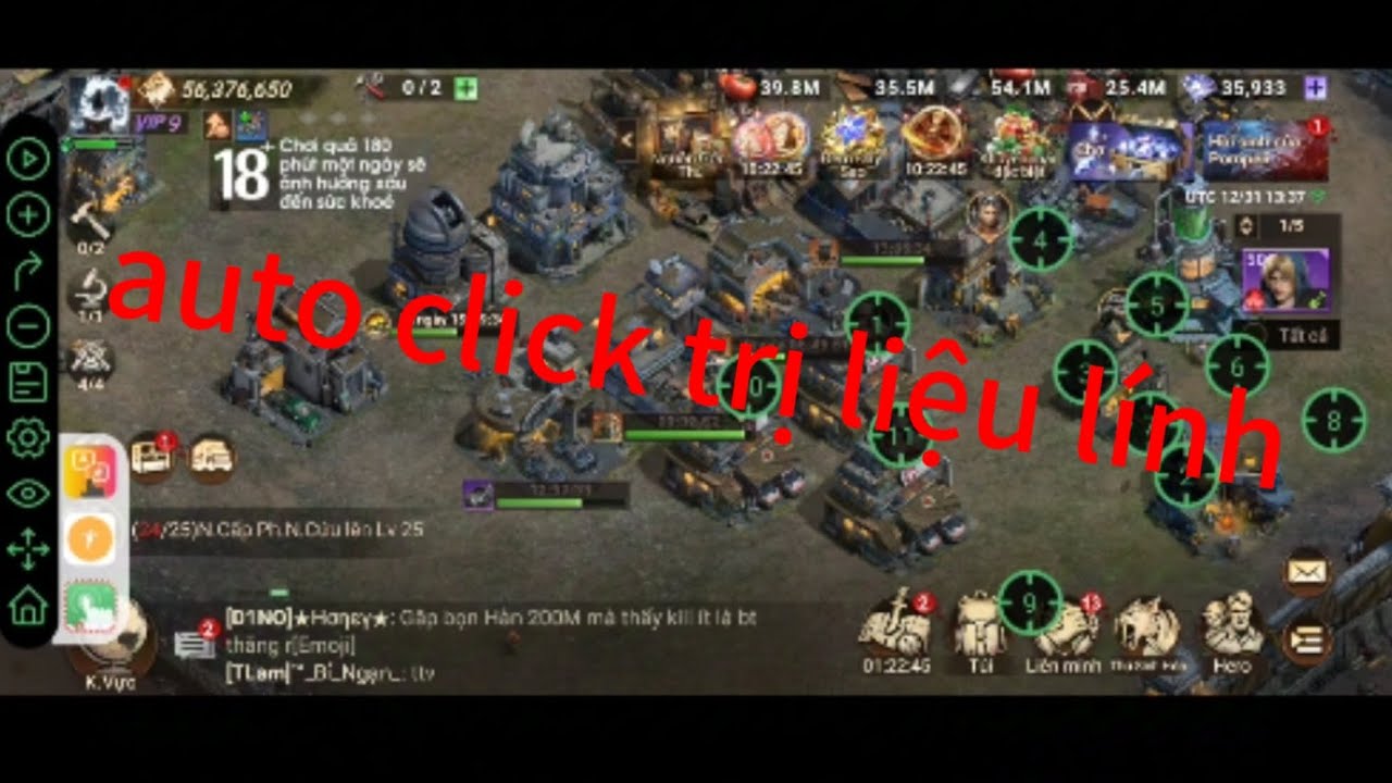 cài đặt auto click trị liệu lính Doomsday