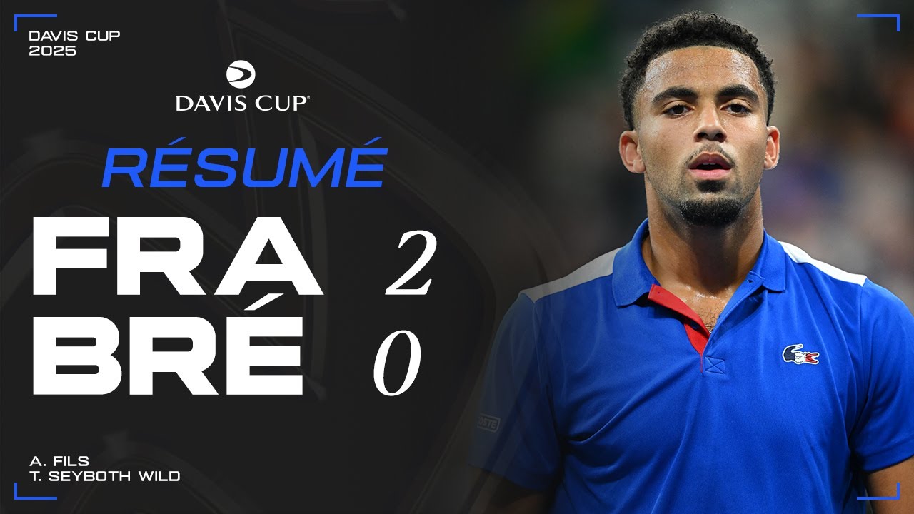 🇫🇷 2-0 🇧🇷 Résumé Fils-Seyboth Wild | France-Brésil | Davis Cup 2025