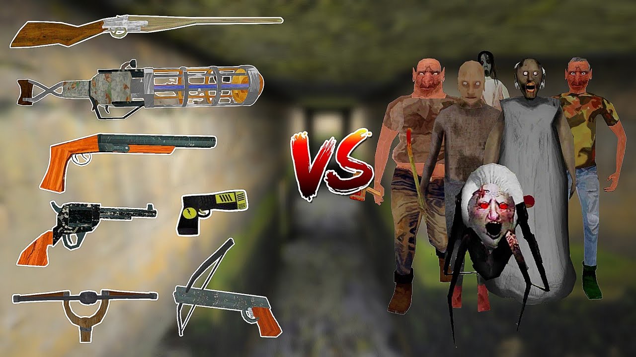 All  Unlimited Weapons VS All Granny Family with The Twins