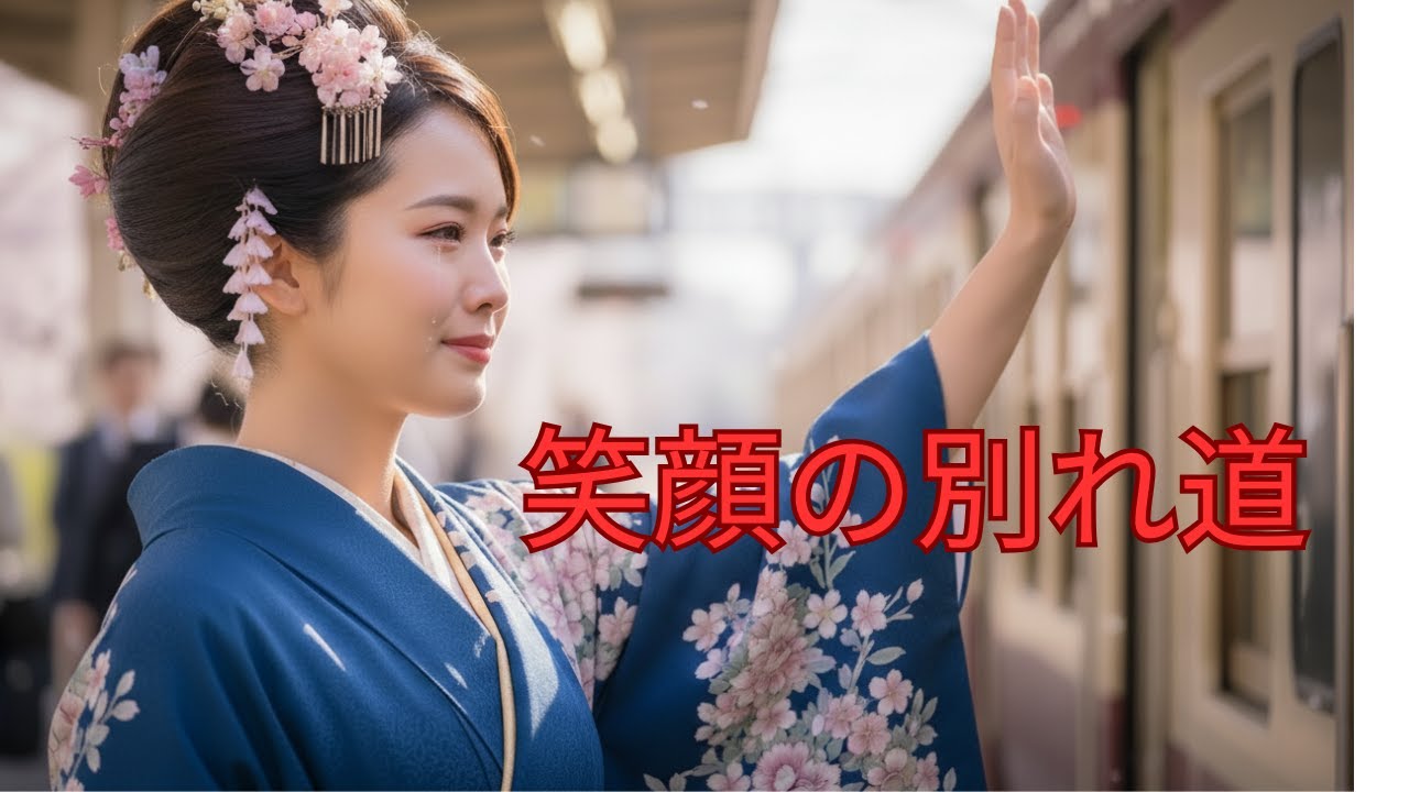 【演歌・歌謡曲】笑顔の別れ道 ― 切なく、微笑みの裏に滲む別れが心に染み入るAI演歌の世界をお楽しみください。