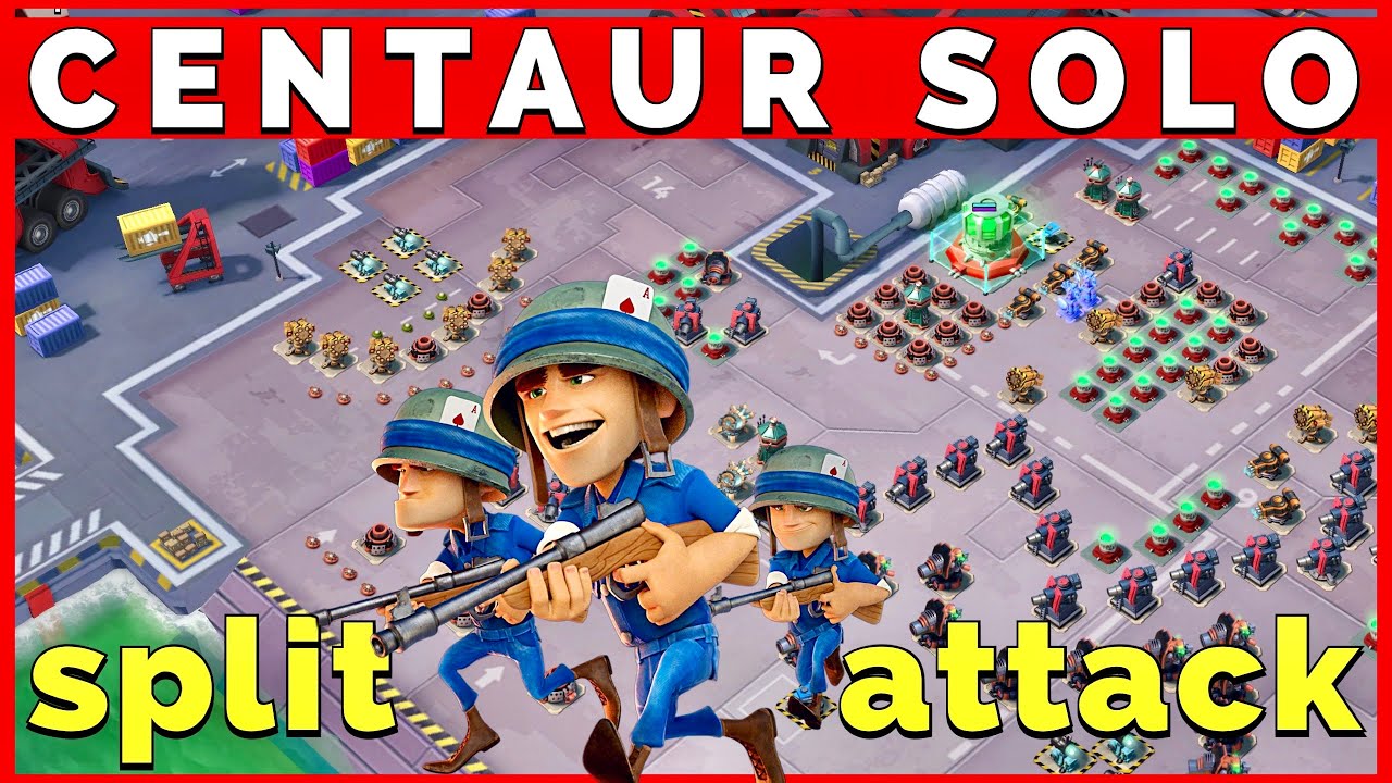 CENTAUR in a SPLIT ATTACK 😎 shield generators first - BOOM BEACH gameplay/operation attack strategy