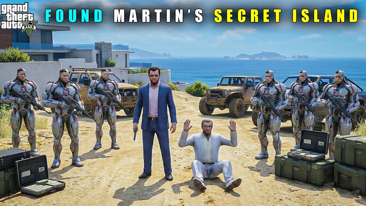 GTA 5 : MICHAEL FOUND MARTIN'S SECRET ISLAND BASE || BB GAMING