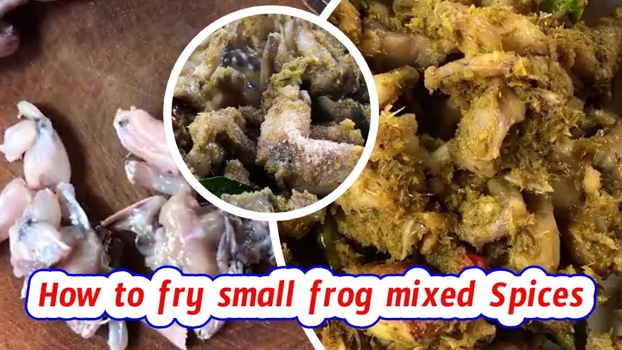 Holyday ! to make fry small frog Spices recipe